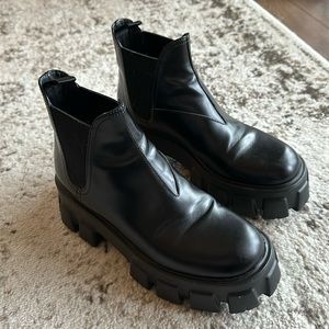 Prada monolith ankle boots. Size 38.5